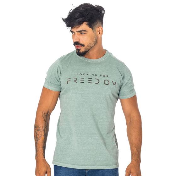 Imagem de Camiseta Masculina Algodão Estonada Freedon Verão Casual