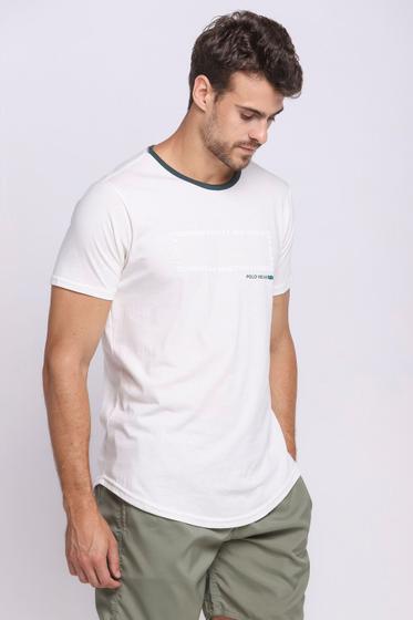 Imagem de Camiseta Masculina Algodão Lisa Polo Wear Off White