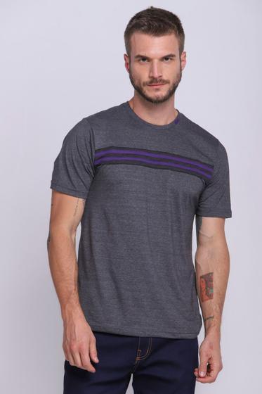 Imagem de Camiseta Masculina Algodão Listra Polo Wear Preto