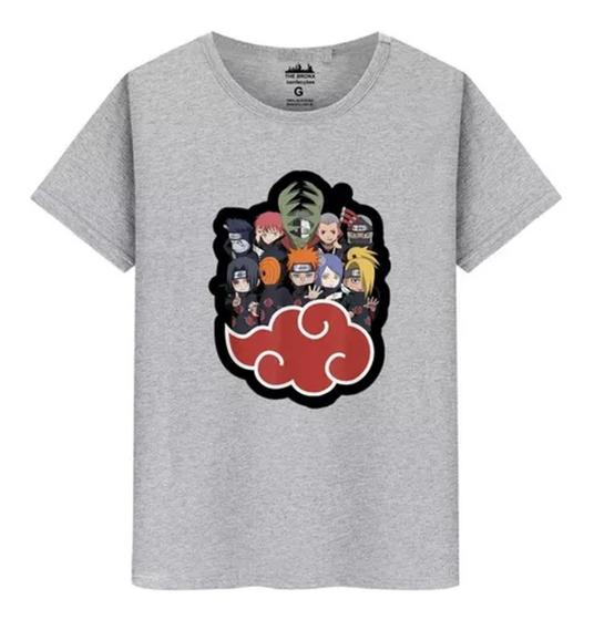 Imagem de Camiseta Masculina Algodão Naruto Akatsuki Anime Camisa