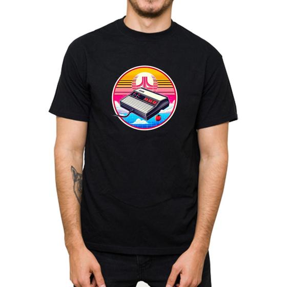 Imagem de Camiseta Masculina Algodao Premium Otimo Caimento Estampa Video Game Atari Dia a Dia