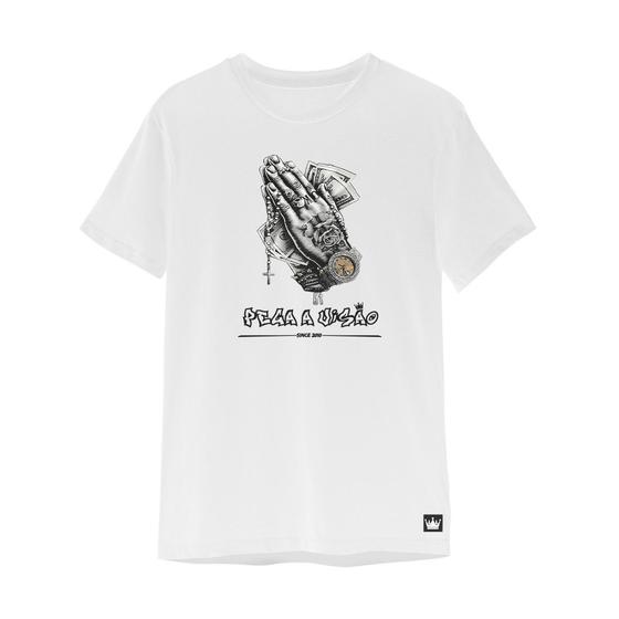 Imagem de Camiseta Masculina Algodão Premium Pega a Visão Básica Reze Dollar