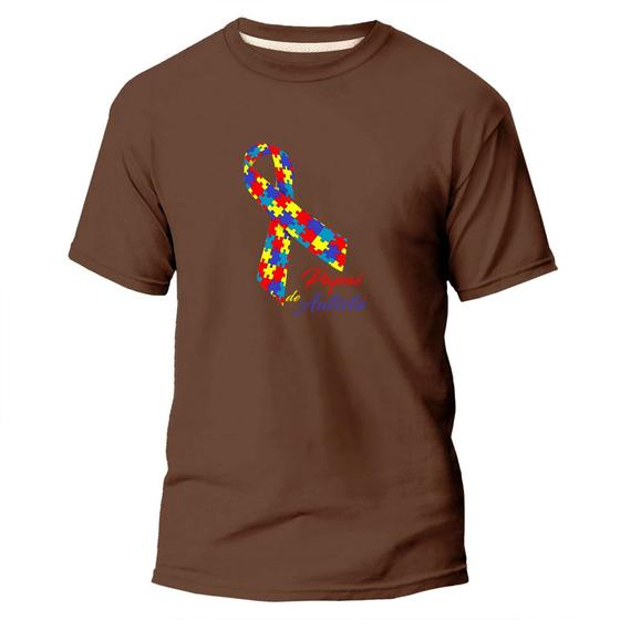 Imagem de Camiseta Masculina Básica Algodão Premium Estampa Digital Papai de Autista