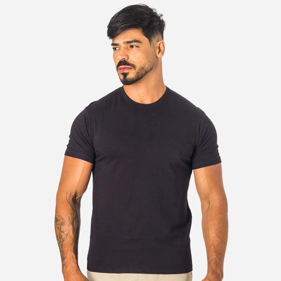 Imagem de Camiseta Masculina Básica Com Elastano Premium Manga Curta