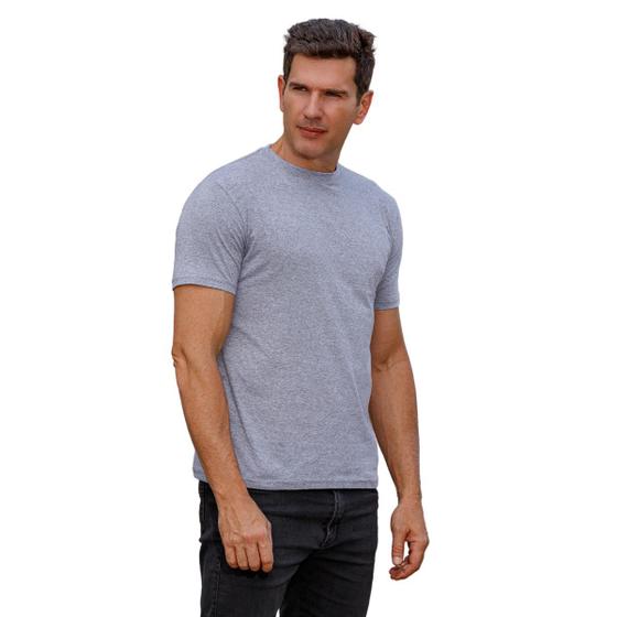 Imagem de Camiseta Masculina Básica Lisa 100% Algodão Premium