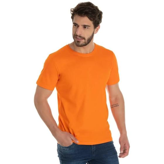 Imagem de Camiseta Masculina Básica Lisa 100% Algodão Premium