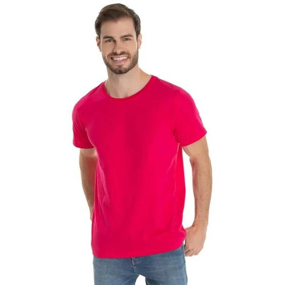 Imagem de Camiseta Masculina Básica Lisa 100% Algodão Premium