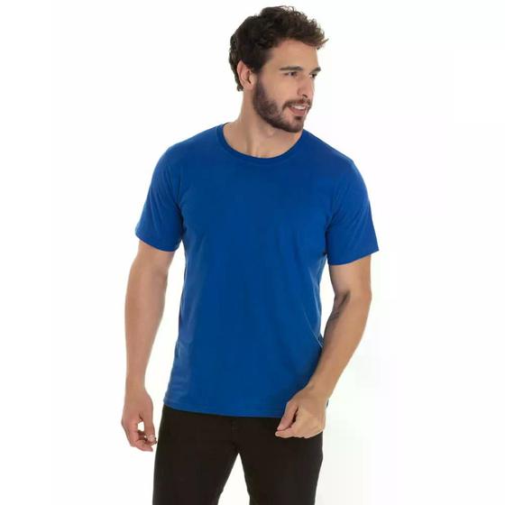 Imagem de Camiseta Masculina Básica Lisa 100% Algodão Premium