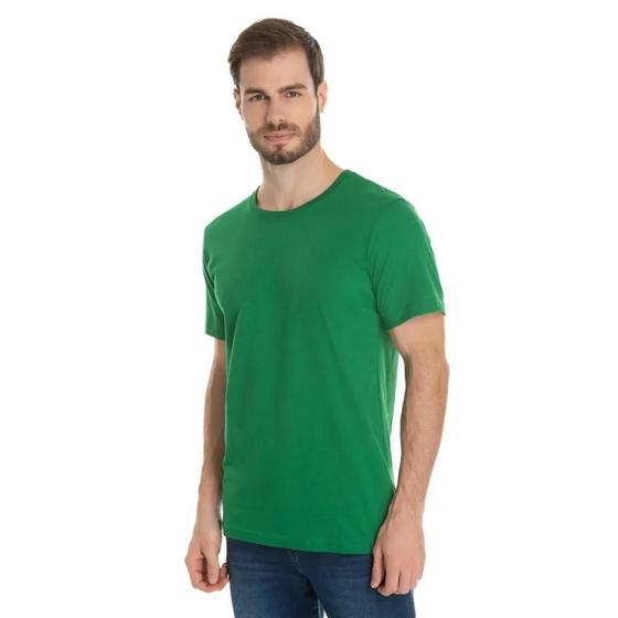 Imagem de Camiseta Masculina Básica Lisa 100% Algodão Premium