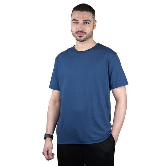 Imagem de Camiseta masculina basica lisa marinho