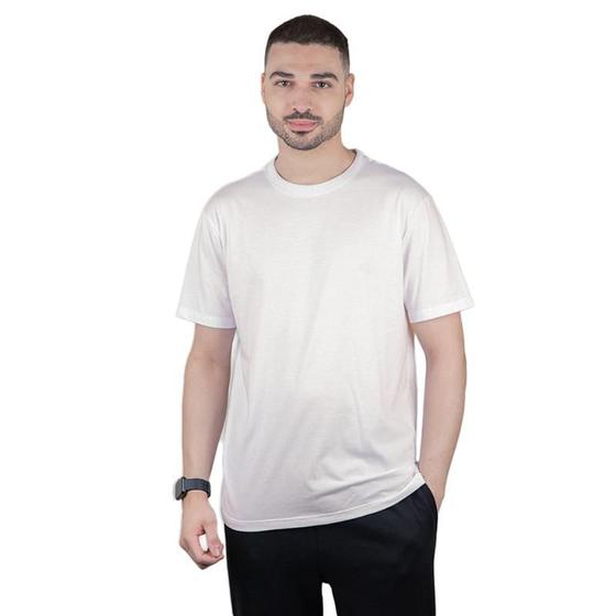 Imagem de Camiseta masculina basica lisa off white