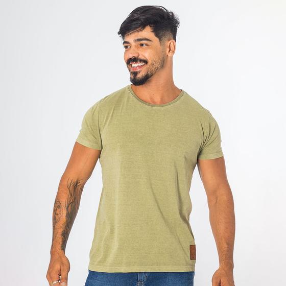 Imagem de Camiseta Masculina Básica Slim Estonada Manga Curta Premium