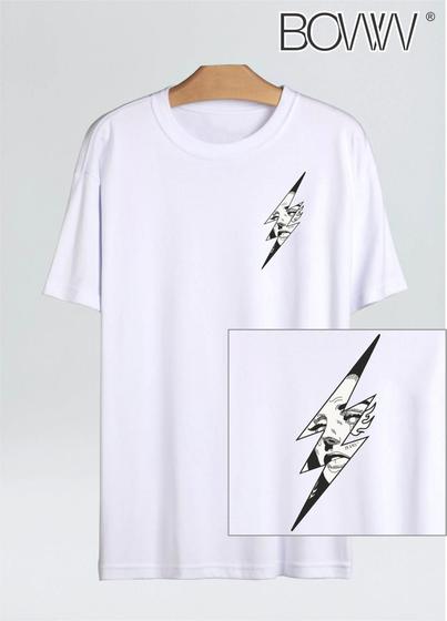 Imagem de Camiseta Masculina Boww Ray 100% Algodão Branca Boww T-Shirt