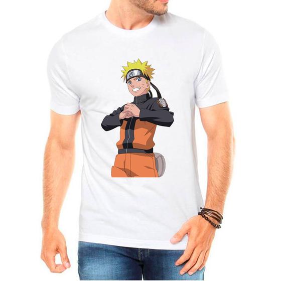 Imagem de Camiseta Masculina Branca Desenho Naruto Anime 18