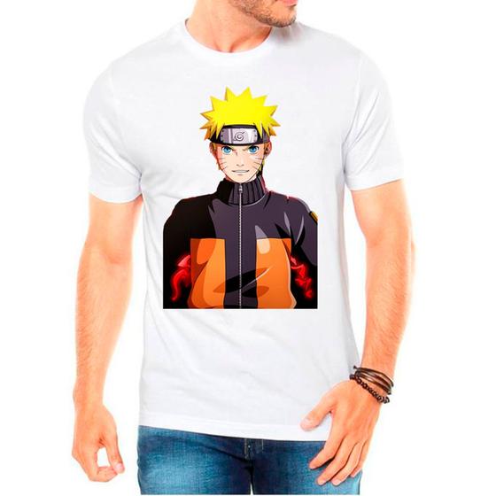 Imagem de Camiseta Masculina Branca Desenho Naruto Anime 30