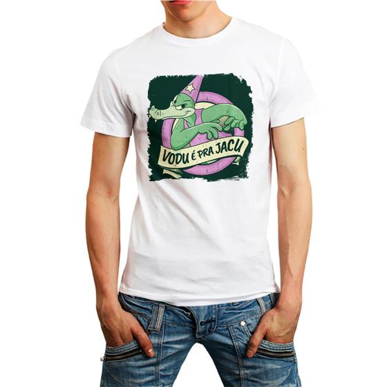 Imagem de Camiseta Masculina Branca Desenho Picapau Jacaré