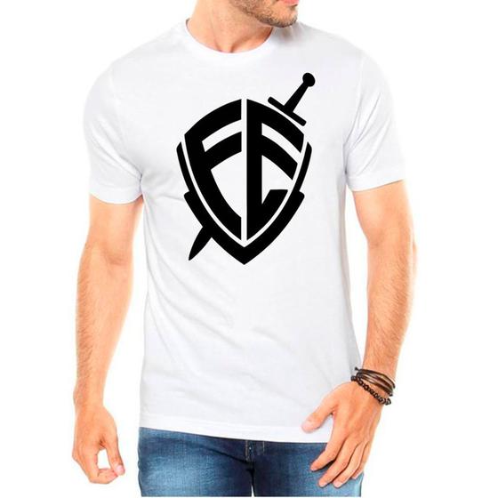 Imagem de Camiseta Masculina Branca Fé Gospel Católica Religião 04