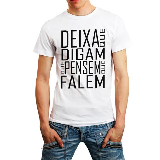 Imagem de Camiseta Masculina Branca Frases e Humor 15