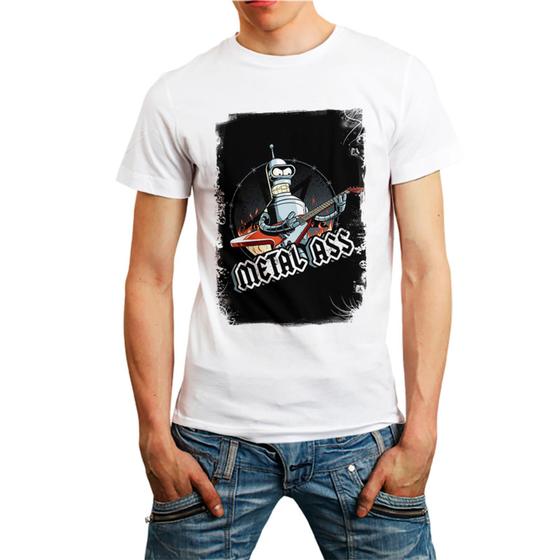 Imagem de Camiseta Masculina Branca Música Guitarra Violão Baixo 08