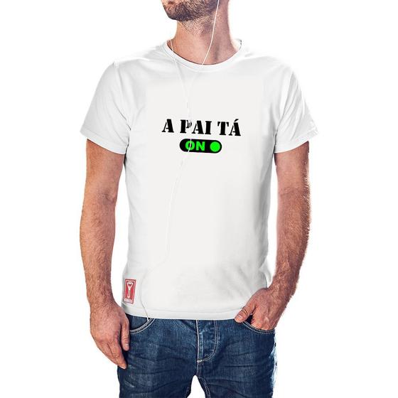 Imagem de Camiseta Masculina Branca Open Beer O Pai Tá On