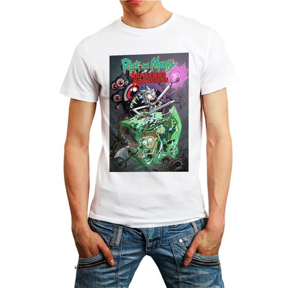 Imagem de Camiseta Masculina Branca Rick and Morty 20