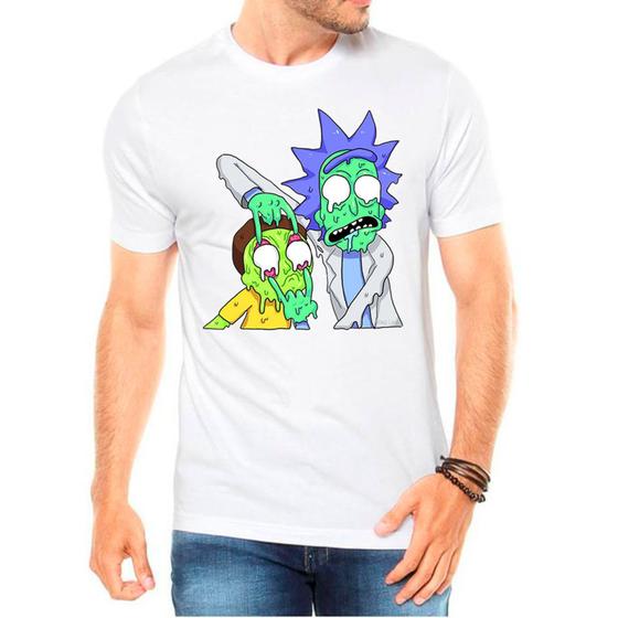 Imagem de Camiseta Masculina Branca Rick and Morty 43