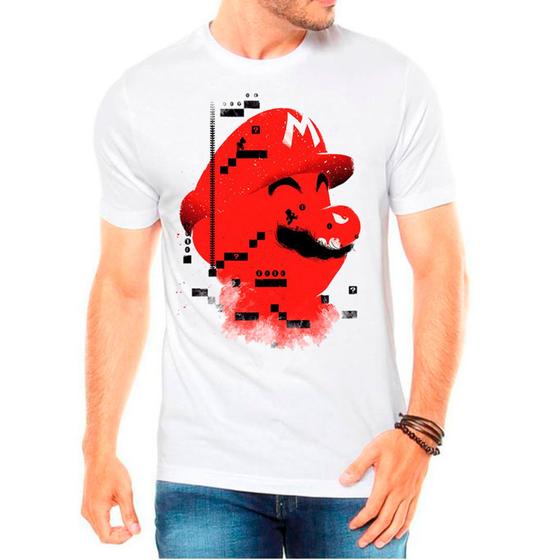 Imagem de Camiseta Masculina Branca Super Mario 12