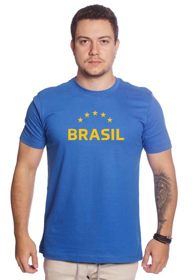 Imagem de Camiseta Masculina Brasil Copa Techmalhas 100% Algodão CAMAGBREST2