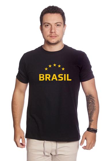 Imagem de Camiseta Masculina Brasil Copa Techmalhas 100% Algodão CAMAGBREST2