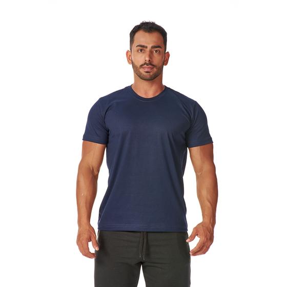 Imagem de Camiseta Masculina Casual Estilosa Confortável Lisa Tendência Trabalho Lazer Casa Passeio Esportes