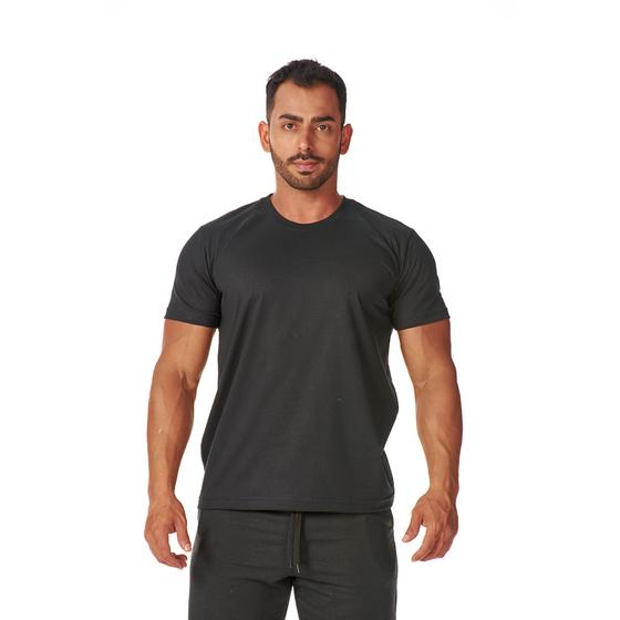 Imagem de Camiseta Masculina Casual Estilosa Confortável Lisa Tendência Trabalho Lazer Casa Passeio Esportes