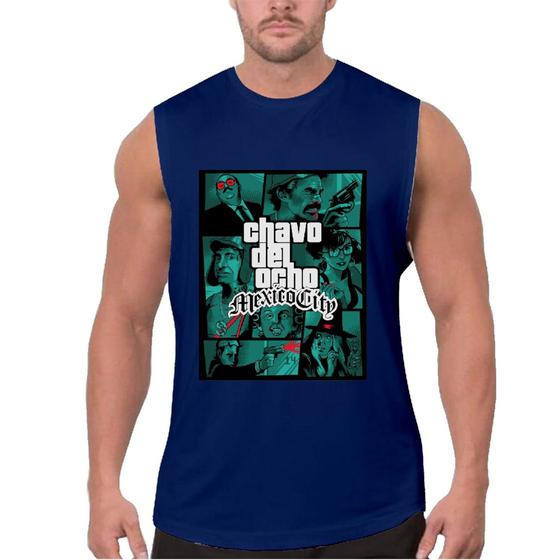 Imagem de Camiseta Masculina Casual Regata Algodão Premium Chaves GTA