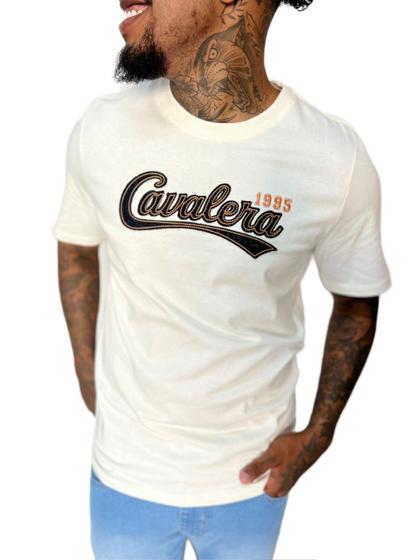 Imagem de Camiseta Masculina Cavalera Indie Embroidery Jeans Off White