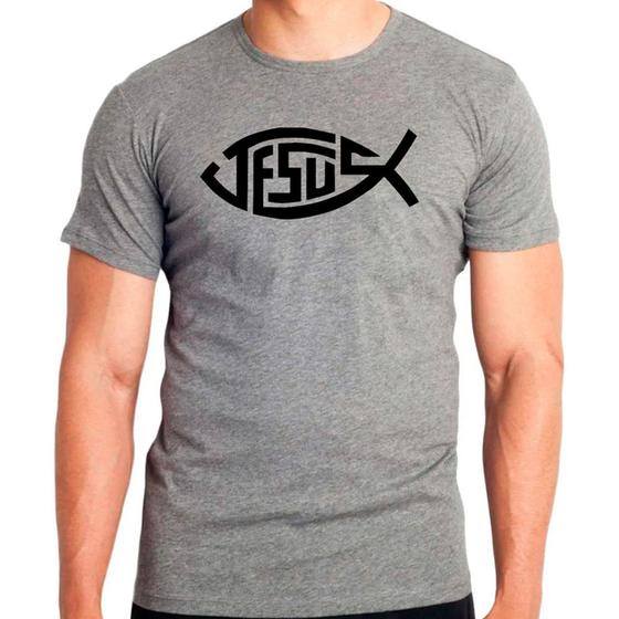 Imagem de Camiseta Masculina Cinza Fé Gospel Católica Religião 12