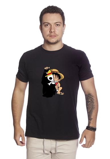 Imagem de Camiseta Masculina De Algodão Monkey D. Luffy One Piece Capa