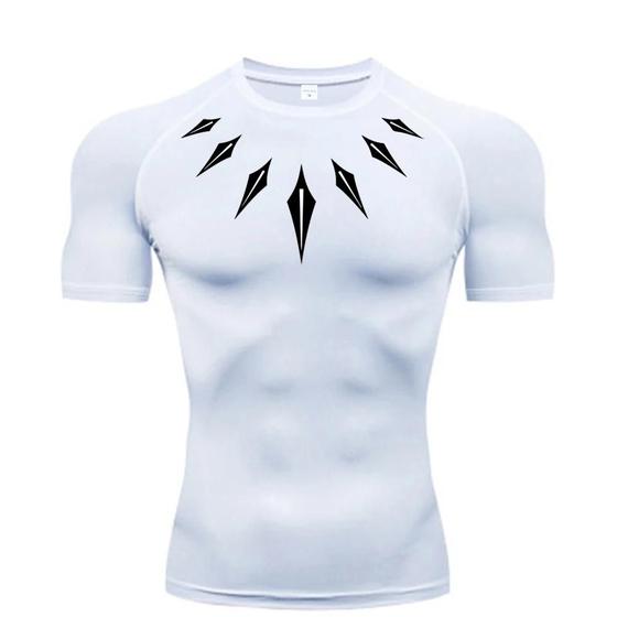 Imagem de Camiseta Masculina De Compressão De Secagem Rápida Fitness Academia Anime Corrida Treino Verão Top