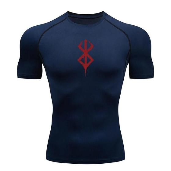 Imagem de Camiseta Masculina de Compressão - Secagem Rápida para Fitness, Treino e Corrida