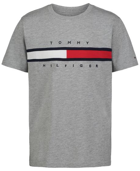 Imagem de Camiseta masculina de manga curta Tommy Hilfiger Flag 2T Grey Heather