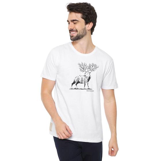 Imagem de Camiseta Masculina Eco Canyon Cervo Branca