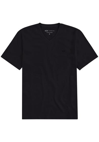Imagem de Camiseta masculina em malha natural 73861, manga curta, com gola v