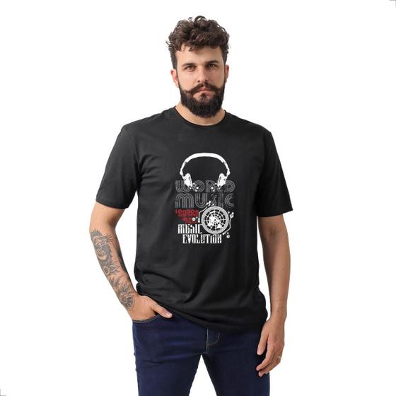 Imagem de Camiseta Masculina Estamapada TechaMalha 100% Algodão basica casual