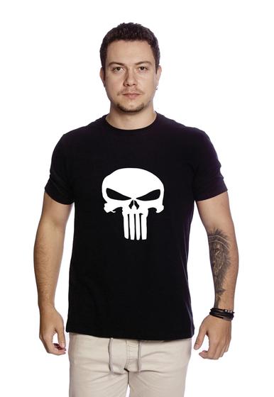 Imagem de Camiseta Masculina estampa Justiceiro TechMalhas casual 100% algodão