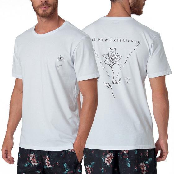 Imagem de Camiseta Masculina Estampada Flor Mash 100% Algodão - 632.27