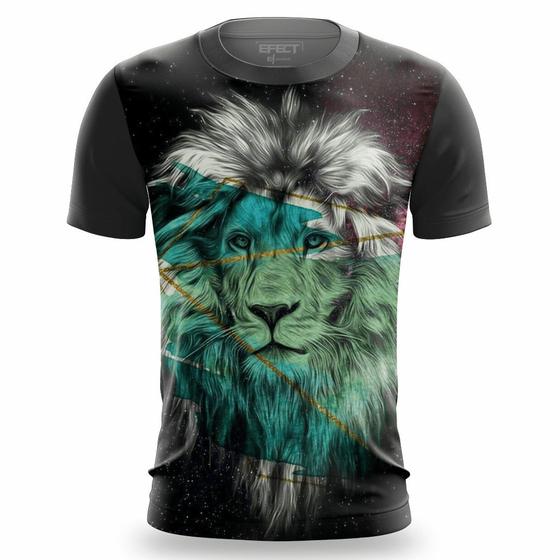 Imagem de Camiseta Masculina Estampada Lion Camisa Leão Tecido Macio