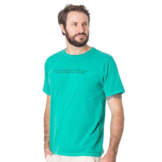 Imagem de Camiseta Masculina Estonada Algodão Minimalista Manga Curta