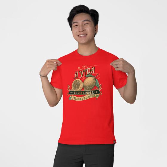 Imagem de Camiseta Masculina Faça Uma Caipirinha Limões Drink 