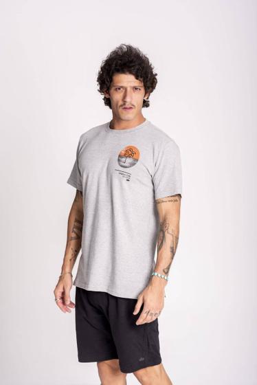 Imagem de Camiseta Masculina Favela Chik The Sun Cinza Mescla