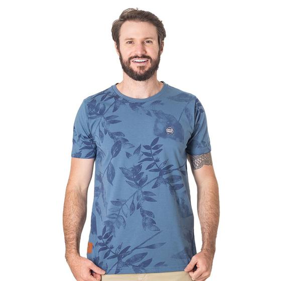 Imagem de Camiseta Masculina Floral De Algodão Premium Manga Curta