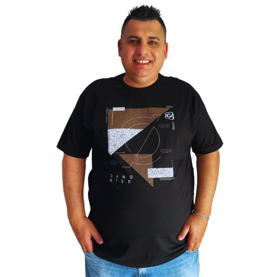 Imagem de Camiseta Masculina Gangster Moda Plus Size Tamanho Grande