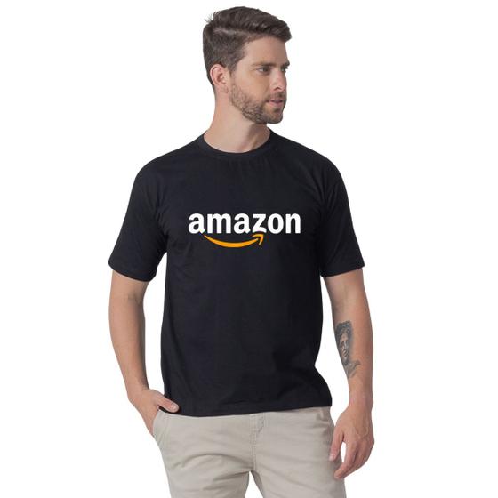 Imagem de Camiseta Masculina Gola Careca Slim Fit Estampa Personalizada Clássica Amazon